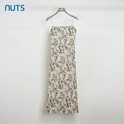 NUTS夏季新品方领时尚气质修身显瘦吊带连衣裙428103405 商品图0