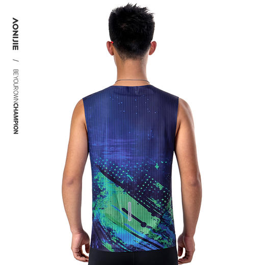 奥尼捷新款跑步背心专业运动速干T恤马拉松竞速背心男士透气坎肩训练背心FM5235 商品图7