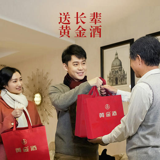 热卖中！！【CCTV霸屏 五粮液总厂酒】五粮液黄金酒52度人参枸杞酒（金标） 480ml*2瓶配1个礼袋 商品图10