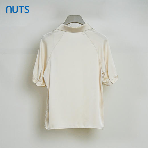 NUTS夏季新品纯色时尚气质高级感短袖衬衫428013547 商品图1