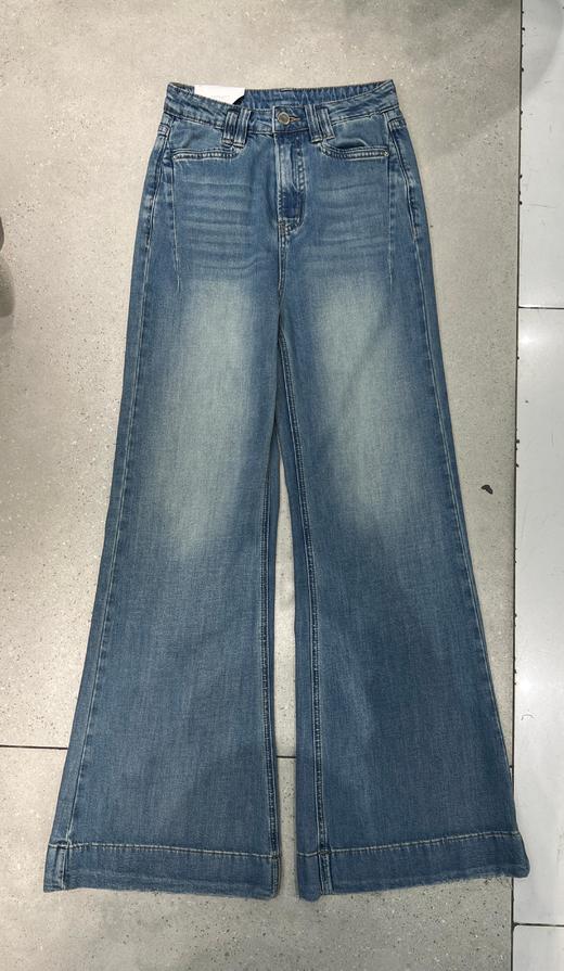 【门店同款】ENJOY夏季斜缝压褶宽边直喇裤 162343591 商品图0