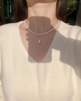 进口真锆石施华洛世奇珍珠14K度真金平替澳白珍珠项链