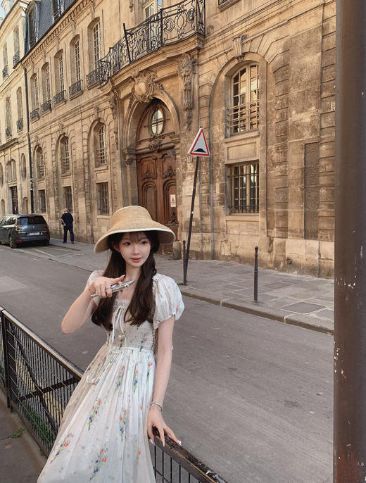 金蘑菇菇 La Marine经典复刻 浪漫蓝铃花/ 透气渡假连衣裙仙女裙 商品图12