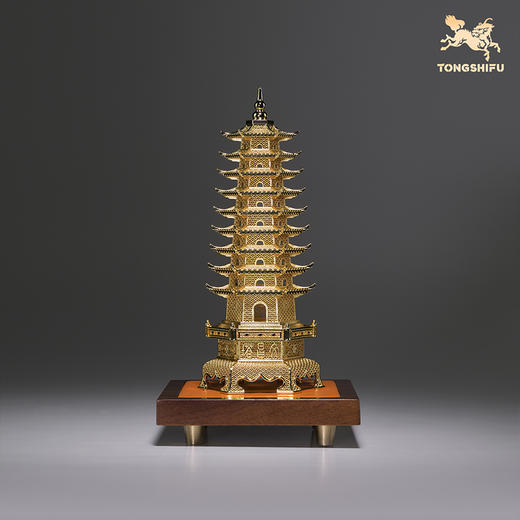 铜师傅《花丝状元塔》客厅桌面铜塔摆件，家居装饰中考高考礼物 商品图1