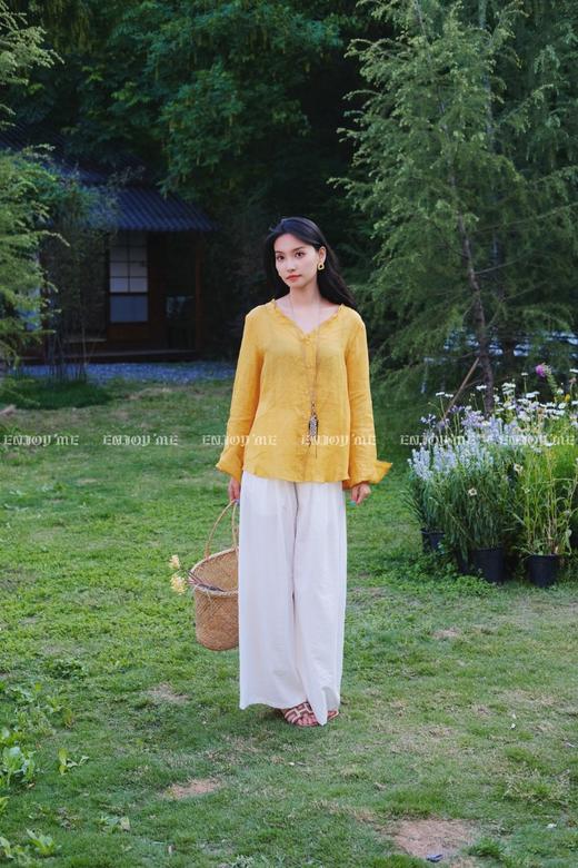 【门店同款】ENJOY夏季“后花园”简约长袖衬衫 162502345 商品图1