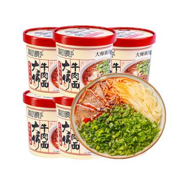 李老莫河南烩面速食方便面泡面河南特产非油炸夜宵羊肉滋补味 4连包548g /粮油调味 /方便食品 /方便面 商品图3