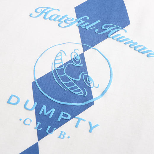 【2件9折】【Petit Bari】菱格纹鬼脸印花短袖T恤 男女同款圆领宽松短T 商品图4