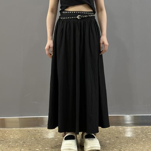 （无金属皮带）NC压褶中长半裙50419（黑）夏季152540040321 商品图0