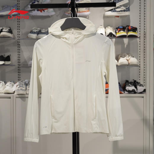 李宁运动风衣女子2025夏季健身系列防晒冰感舒适针织外套AFDV980 商品图1