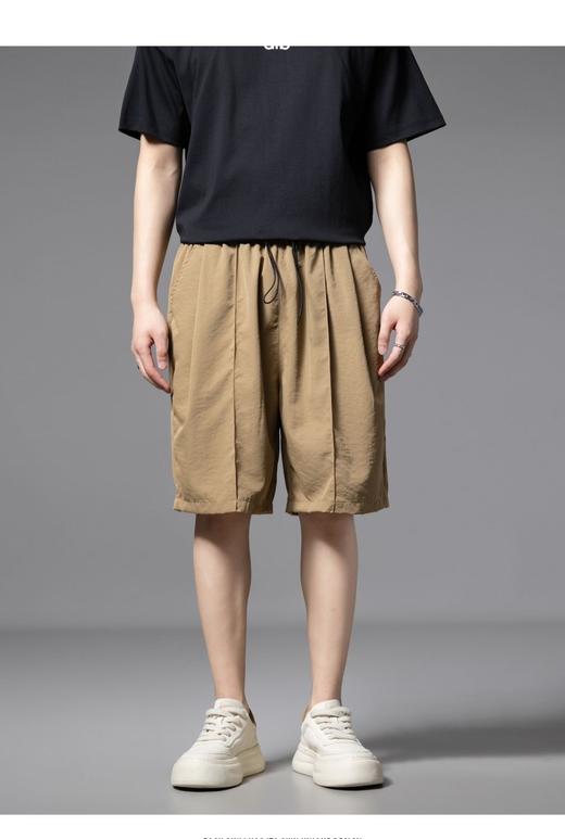 PINLI品立潮牌直筒休闲短裤夏季新款男士国潮时尚纯色百搭五分裤GD252117384 商品图5