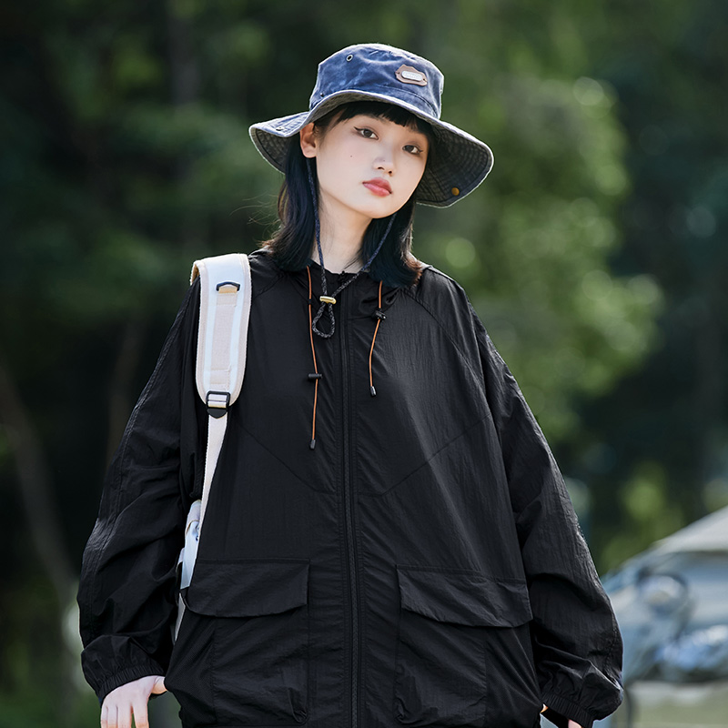 BINLE情侣款仿生蝉翼原纱防晒服皮肤衣