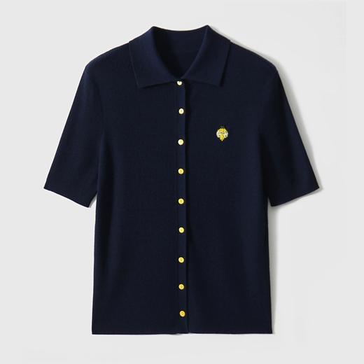 小虫刺绣钉珠桑蚕丝天丝混纺针织上衣开衫 商品图10