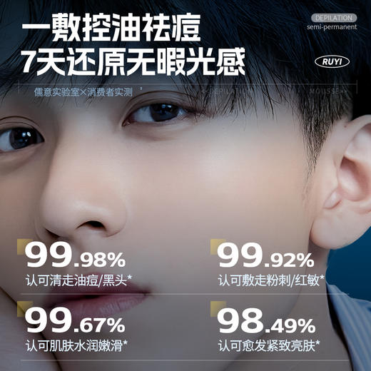 儒意男士水杨酸净颜面膜10片/盒  水杨酸控油祛痘面膜 淡化痘印收缩毛孔补水美白男士专用 |儒意官方商城 商品图3