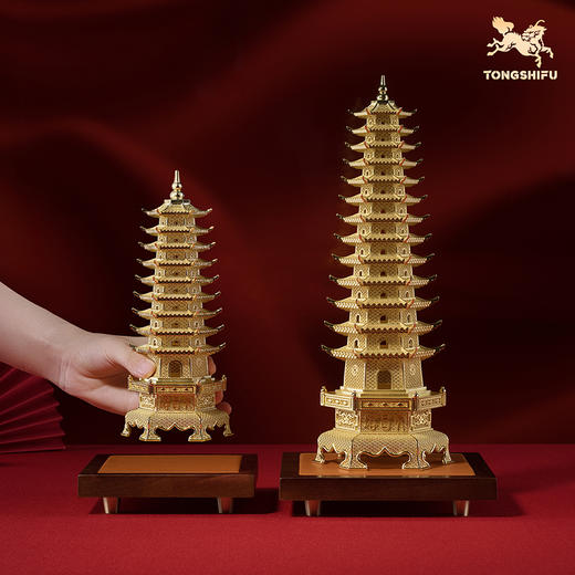 铜师傅《花丝状元塔》客厅桌面铜塔摆件，家居装饰中考高考礼物 商品图5