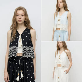 2505302 odtd 三色 刺绣 马甲