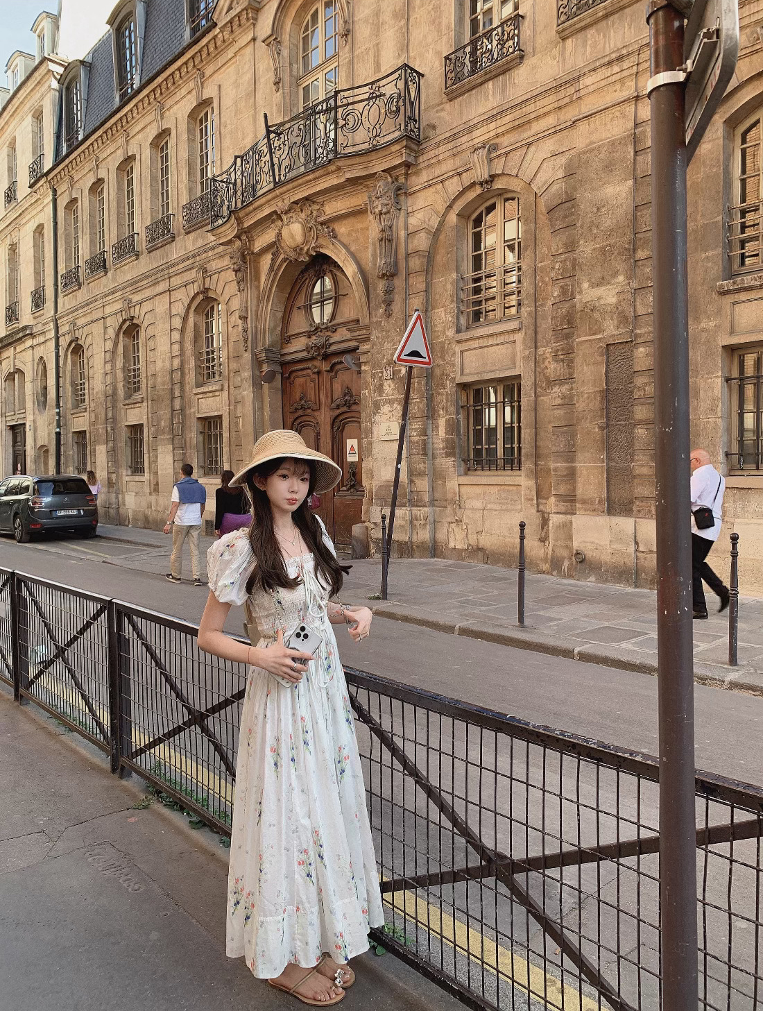 金蘑菇菇 La Marine经典复刻 浪漫蓝铃花/ 透气渡假连衣裙仙女裙