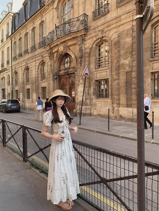 金蘑菇菇 La Marine经典复刻 浪漫蓝铃花/ 透气渡假连衣裙仙女裙 商品图0