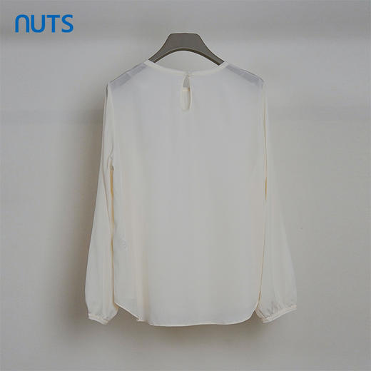 NUTS夏季新品纯色圆领时尚气质百搭长袖套头衫428012541 商品图1