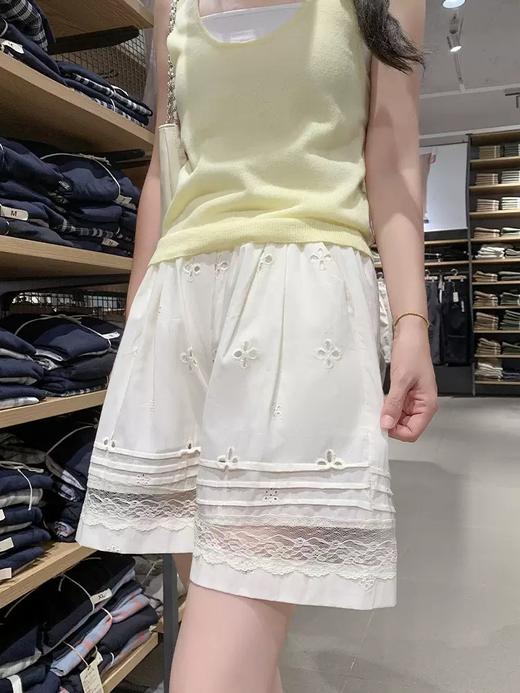 【YW】无忧购韩系休闲慵懒松弛感蕾丝拼接遛弯五分短裤H-1806（截单后7天发货) 商品图1