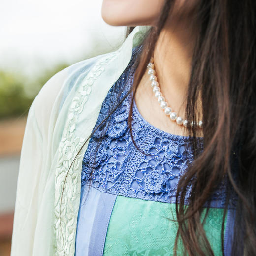 【林栖设计小店】真丝马面连衣裙钩花绣花新中式国风2025夏季新品桑蚕丝女1952092 商品图5