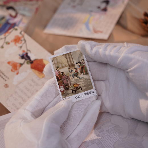 【超值赠品：帆布袋/卡片明信片】《中国古典文学名著·红楼梦》邮票珍藏册 系列邮票1-5全收录 含套票、小型张等品类， 商品图8