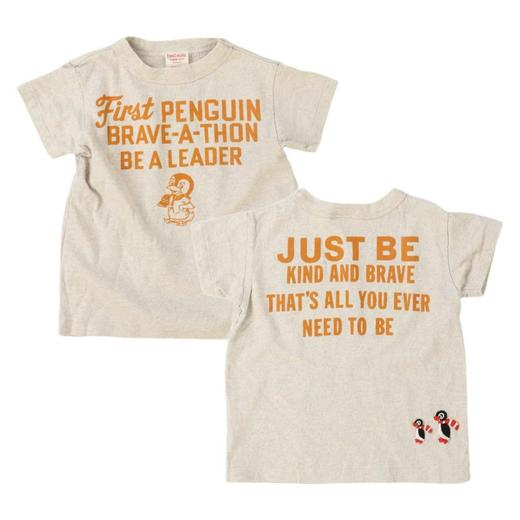 2025夏日系儿童DD企鹅刺绣字母植绒印花竹节彩棉短袖T恤六色 商品图6