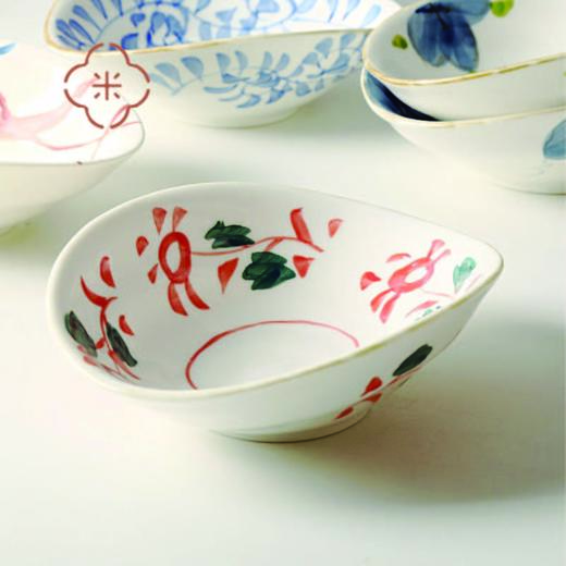 米马杂货  手绘浅口釉下彩异形碗与双头利修筷 敬神灵（万物） 商品图4