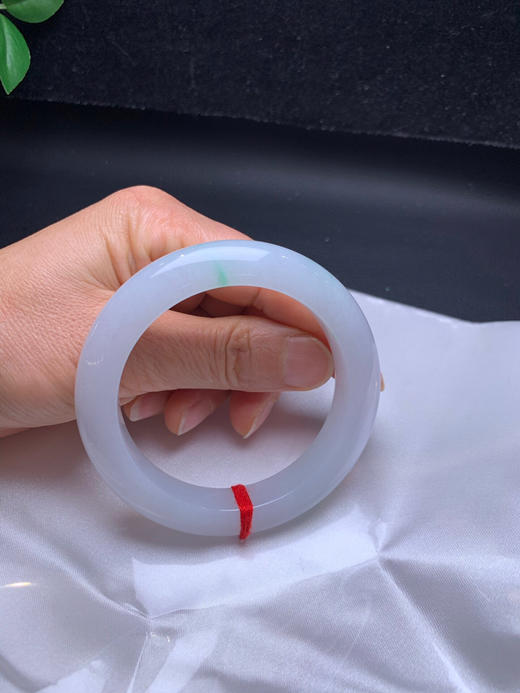 612963，55.5飘绿小清新，清新白底，飘清新淡雅绿丝，底子特别细润，干干净净的 商品图5