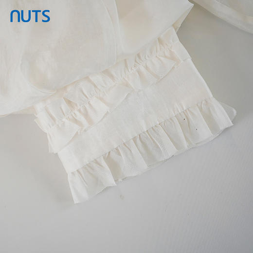 NUTS夏季新品纯色时尚优雅气质设计感百搭短袖衬衫429011358 商品图3