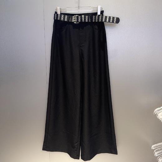 NC配皮带大版阔腿裤50410（黑）夏季152540150321 商品图3