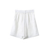 VIMAGE纬漫纪休闲高腰裤镂空织带松紧腰白色宽松短裤夏季新款V2305917 商品缩略图5