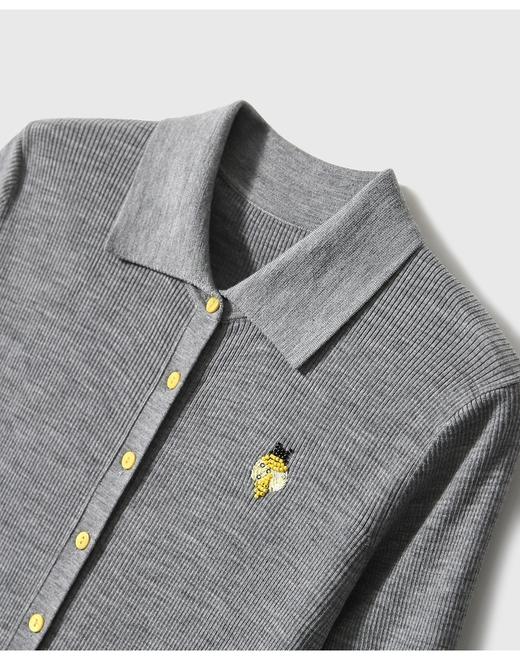 小虫刺绣钉珠桑蚕丝天丝混纺针织上衣开衫 商品图12