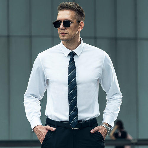 二代龙牙暗轩长袖商务衬衫 商品图2