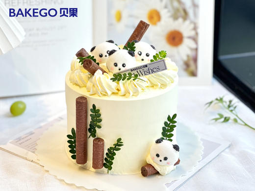 《熊有成竹》水果奶油蛋糕 商品图0