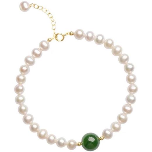 新中式古风手链女放和田玉手串福中国田园汉服珍珠手链礼物批发 商品图4