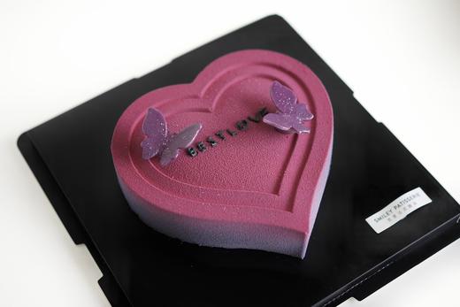 法式慕斯蛋糕 | 草莓香草慕斯 - 心心蝶舞（粉紫） 商品图0