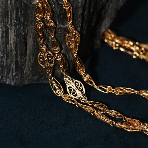 订购8周到｜Bohemian Rhapsodie-Simone Long-镀金 镂空 项链［法国设计师］ 商品图6