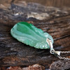 【天然正品】A货翡翠AU750白金镶天然飘绿凤凰造型翡翠吊坠项链吊坠：47.4*21.8*7.3MM / 项链：40CM女士现售价：2680！230325AH37 商品缩略图4