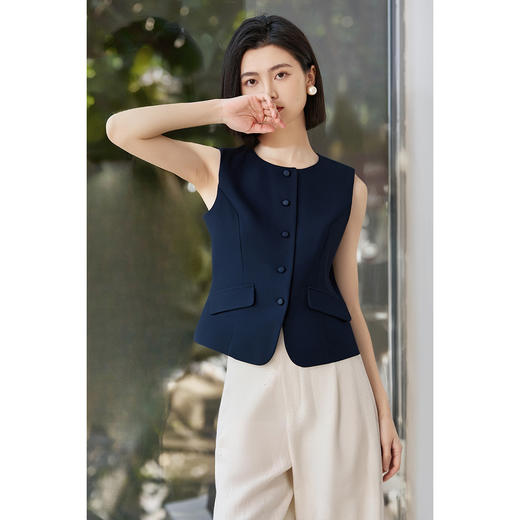 通勤马夹外套 2026春季时尚高级感极简显瘦百搭无袖马夹2644 商品图5