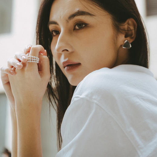 【李雪琴同款】alodia.co 品牌直发 玄珠月影戒指 925银开口可调节时髦优雅百搭 商品图3