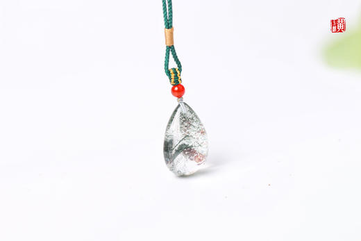 【碧隐】绿幽灵水晶吊坠 配精美挂绳 商品图2