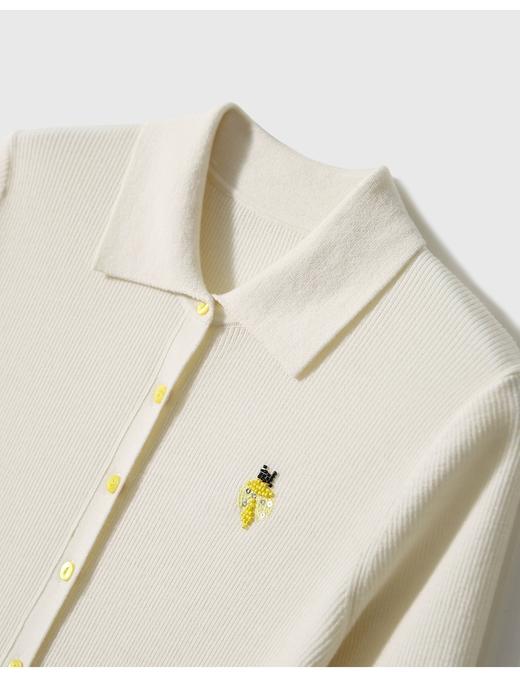 小虫刺绣钉珠桑蚕丝天丝混纺针织上衣开衫 商品图11