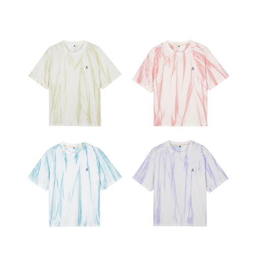 【出游季特惠】ACMEITEM爱棵米 户外亲子吸湿速干短袖T恤仿扎染宽松上衣男女GAG3440713C GAG3440746C 商品图4