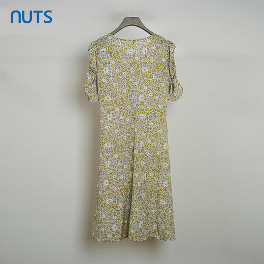 NUTS夏季新品V领碎花时尚清新短袖连衣裙428103463 商品图1