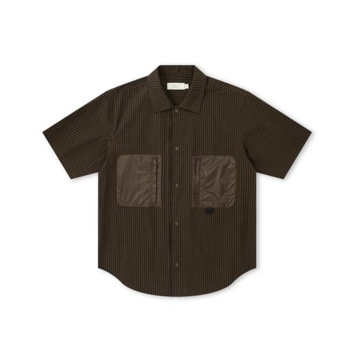 EviStub/E-5CCS134/日产色织全棉复古格纹宽松廓形机能口袋短袖衬衫 商品图5