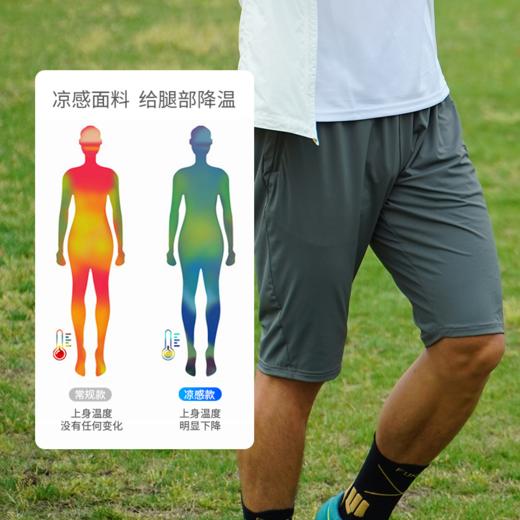 【小凉蜂 凉感黑科技】FUNRY蜂锐足球训练中裤亲肤专业 运动裤凉感透气跑步健身男 商品图4