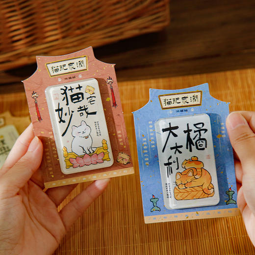 【家有猫咪】亚克力冰箱贴猫肥家润可爱磁吸贴厨房装饰软磁留言创意冰箱贴 商品图1
