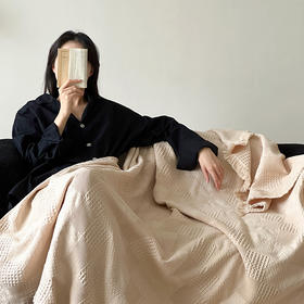 【换季出清】自然醒杜克天丝棉华夫格提花流苏毯轻奢高级感沙发毯子午睡毯盖毯毛巾被空调毯床尾巾MT