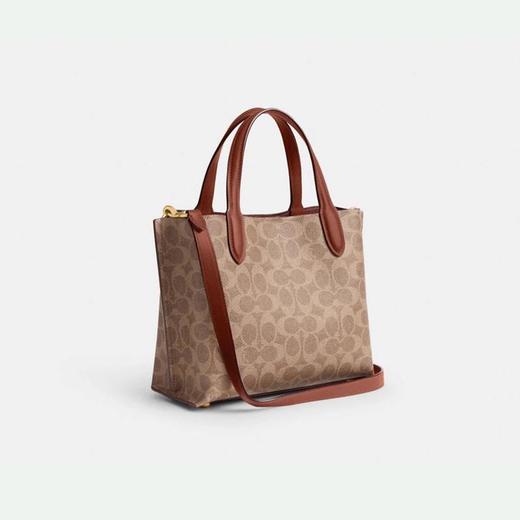  【下单赠香奈儿香水小样随机】 【礼盒礼袋】COACH/蔻驰女士经典标志老花WILLOW24号托特包 香港直邮 商品图4