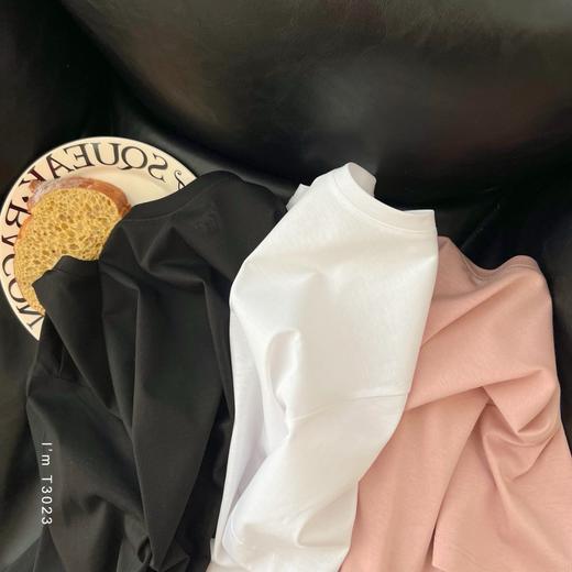 老米优品🎈 3-5天！品质nice，无拘束的体验感！《情侣款💏简约丝光棉纯色宽松tee 》垂感，丝滑，凉爽，不挑人 ！T250516B 商品图5